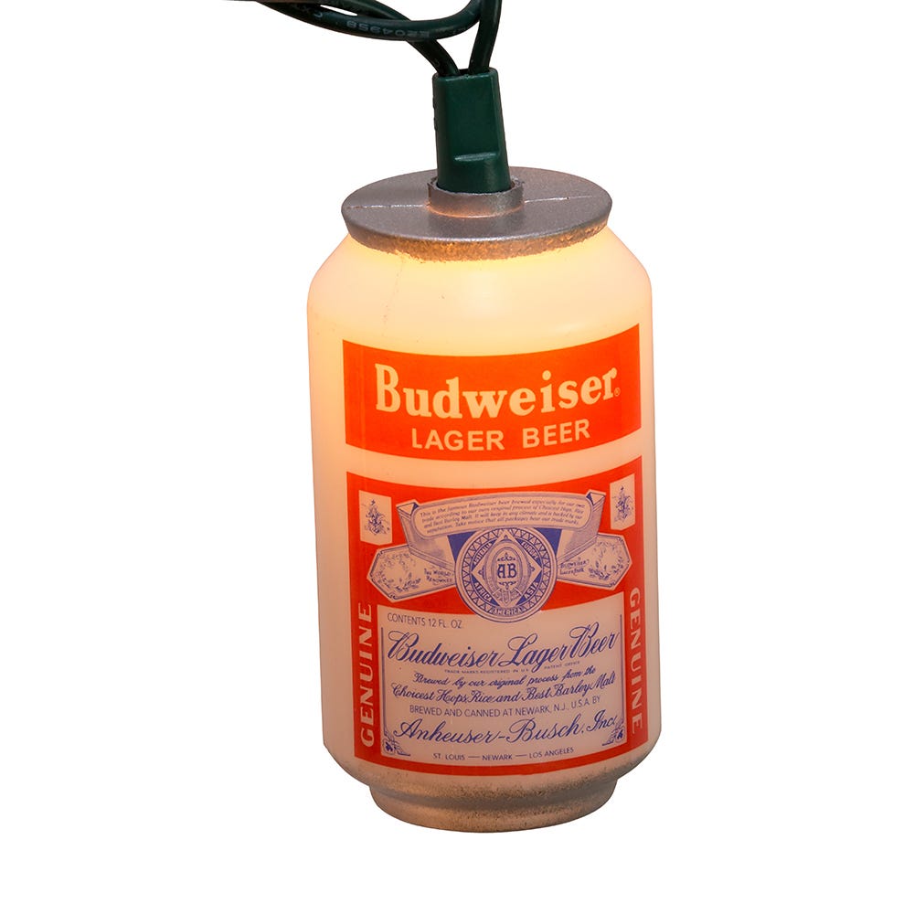 Kurt Adler UL 10-Light Vintage Budweiser Can Light Set AB9140